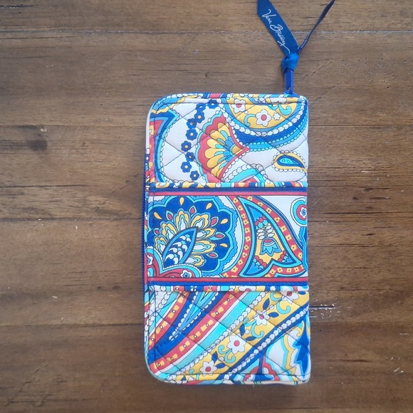 Vera Bradley 🌊Marina Paisley Barbara Frame Quilted Bag and Wallet Set - Picture 9 of 11